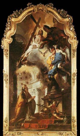 TIEPOLO, Giovanni Domenico Pope St Clement Adoring the Trinity